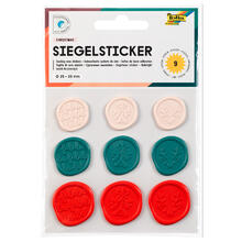 Wachs-Siegel Sticker Weihnachten, 9 Stck sortiert