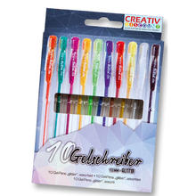 Gelschreiber Glitter, 10 Stk. sortiert