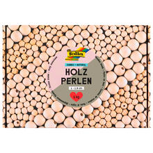 Holzperlen Jumbo Pack Natural, 1 kg, ca. 2200 Perlen, 1-1,8cm