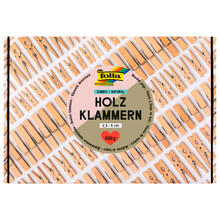Holzklammern Jumbo Pack Natural, 500g, ca. 400 Klammern, 2,5-5cm