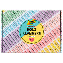 Holzklammern Jumbo Pack Pastell, 500g, ca. 400 Klammern, 2,5-5cm