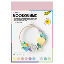 Pastell-Moosgummi / Schaumstoffplatten Sortierung f�r vielf�ltige Bastelarbeiten, 20 x 29 cm,