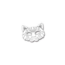 SALE Kindermasken aus Pappe, 6 Stck Katze