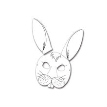 Kindermasken aus Pappe, 6 Stck 'Hase'