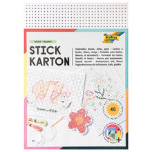 Stickkarton unbedruckt 17,5x24,5cm, 40 Blatt, wei