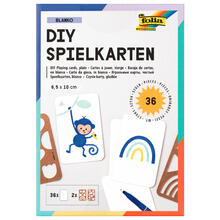 Blanko-Spielkarten, 6,5x10cm, 36 Stck, mit zwei Schablonen