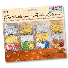 Pailletenmix Deko-Sterne, 25g