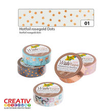 Washi Tape Klebeband, HOTFOIL rosegold Dots