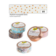 Washi Tape Klebeband, HOTFOIL rosegold Dots
