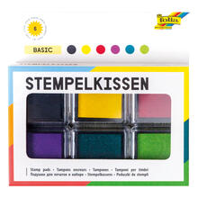 Stempelkissen-Set Basic, 6 Stck, farbig sortiert