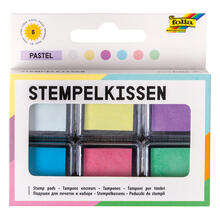 Stempelkissen-Set Pastell, 6 Stck, farbig sortiert