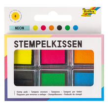 Stempelkissen-Set Neon, 6 Stck, farbig sortiert