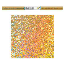 Holographische Folie, Dots gold, 40 x 100cm