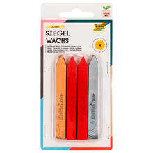 Siegelwachs Classic, 4 Stck, 2x Rot, Gold, Silber