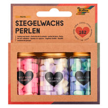 Siegelwachs-Perlen Set Pastell, 162 Perlen in 3 Farbsortierungen