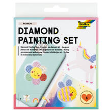 NEU Diamond Painting Set Rainbow, Komplettset fr 6 Sticker, inkl. Zubehr & Anleitung