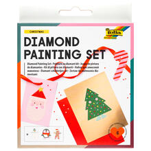 Diamond Painting Set Christmas, Komplettset fr 6 Sticker, inkl. Zubehr & Anleitung