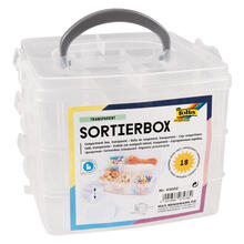 Sortierbox transparent,15x15x12,5cm