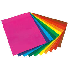 Fensterfolie 35 x 50 cm, transparent, 10 Bogen farbig sortiert