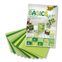 Motivblock BASICS Grn, 24x34 cm, 30 Bogen