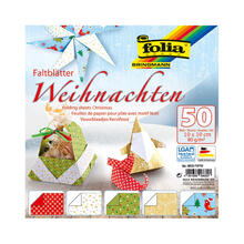 Faltbltter Weihnachten, 50 Blatt, 10 x 10 cm