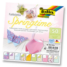 Faltbltter SPRINGTIME, 50 Blatt, 15 x 15 cm
