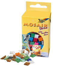 NEU Mosaik-Glassteine Mix 200g / ca. 300 Stck, 10 Farben sortiert, 10x10mm