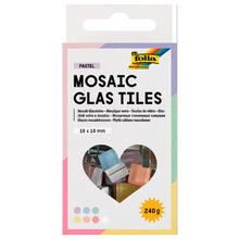 Mosaik-Glassteine Pastell, 10x10mm, 300 Stck, ca. 240g, farbig sortiert