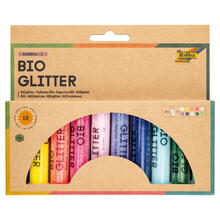 NEU Organic Bio Glitter Megapack Rainbow, 10x 7g, farbig sortiert