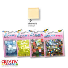 SALE Mosaik Kunstharz Glnzend 10x10mm 45g chamois