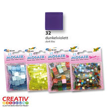 Mosaik Kunstharz Glnzend 10x10mm 45g Dkl.violett