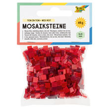 NEU Kunstharz Mosaiksteine Ton-in-Ton-Mix, 45g, 5x5mm, 700 Stck, Rot