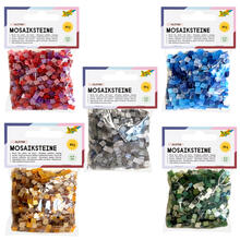NEU Kunstharz Mosaiksteine Glitter-Mix, 45g, 5x5mm, 700 Stück - Verschiedene Farben