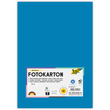 Fotokarton, 50 Bogen, 300 g/qm, DIN A4, Mittelblau
