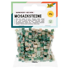 NEU Kunstharz Mosaiksteine Marmoriert, 45g, 5x5mm, 700 St�ck, Gr�n-Mix