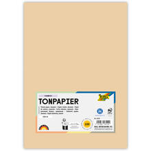 Tonpapier, 100 Bogen, 130 g/qm, DIN A4, Chamois