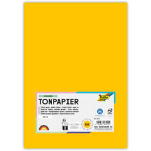 Tonpapier, 100 Bogen, 130 g/qm, DIN A4, Goldgelb
