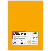 Tonpapier, 100 Bogen, 130 g/qm, DIN A4, Dunkelgelb