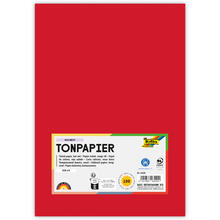 Tonpapier, 100 Bogen, 130 g/qm, DIN A4, Hochrot