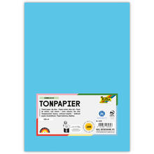 Tonpapier, 100 Bogen, 130 g/qm, DIN A4, Himmelblau