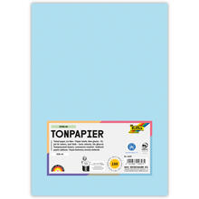 Tonpapier, 100 Bogen, 130 g/qm, DIN A4, Eisblau