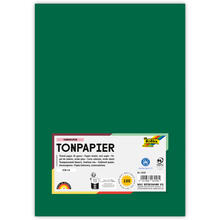 Tonpapier, 100 Bogen, 130 g/qm, DIN A4, Tannengr�n