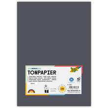 Tonpapier, 100 Bogen, 130 g/qm, DIN A4, Anthrazit