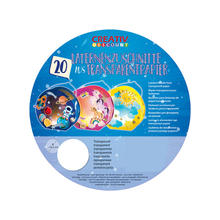 Transparentpapier-Zuschnitte / Laternenzuschnitte, Transparent Wei�, rund, 16,8 cm, 20 St�ck