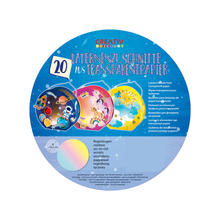 Transparentpapier-Zuschnitte / Laternenzuschnitte, Transparent Regenbogen, rund, 16,8 cm, 20 Stck
