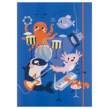 Sammelmappe mit Gummiband, DIN A3, 1 Mappe, Hotfoil, Sea you / Unterwasser-Band