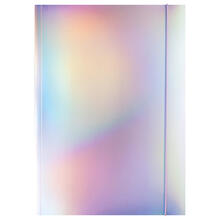 Sammelmappe mit Gummiband, DIN A3, 1 Mappe, Irisierend Silber