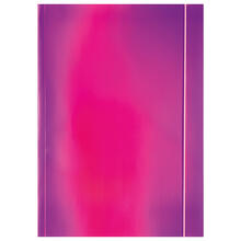 Sammelmappe mit Gummiband, DIN A3, 1 Mappe, Irisierend Pink