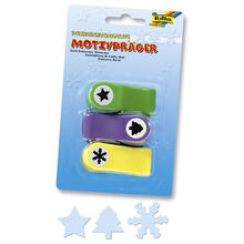 3er-Set Motivprger Schneeflocke, Stern, Tanne