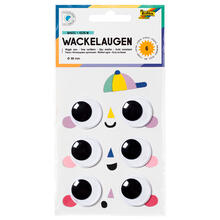 Wackelaugen Gre M, selbstklebend,  30mm, 6 Stck